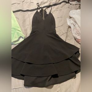 Black dress with cut out back